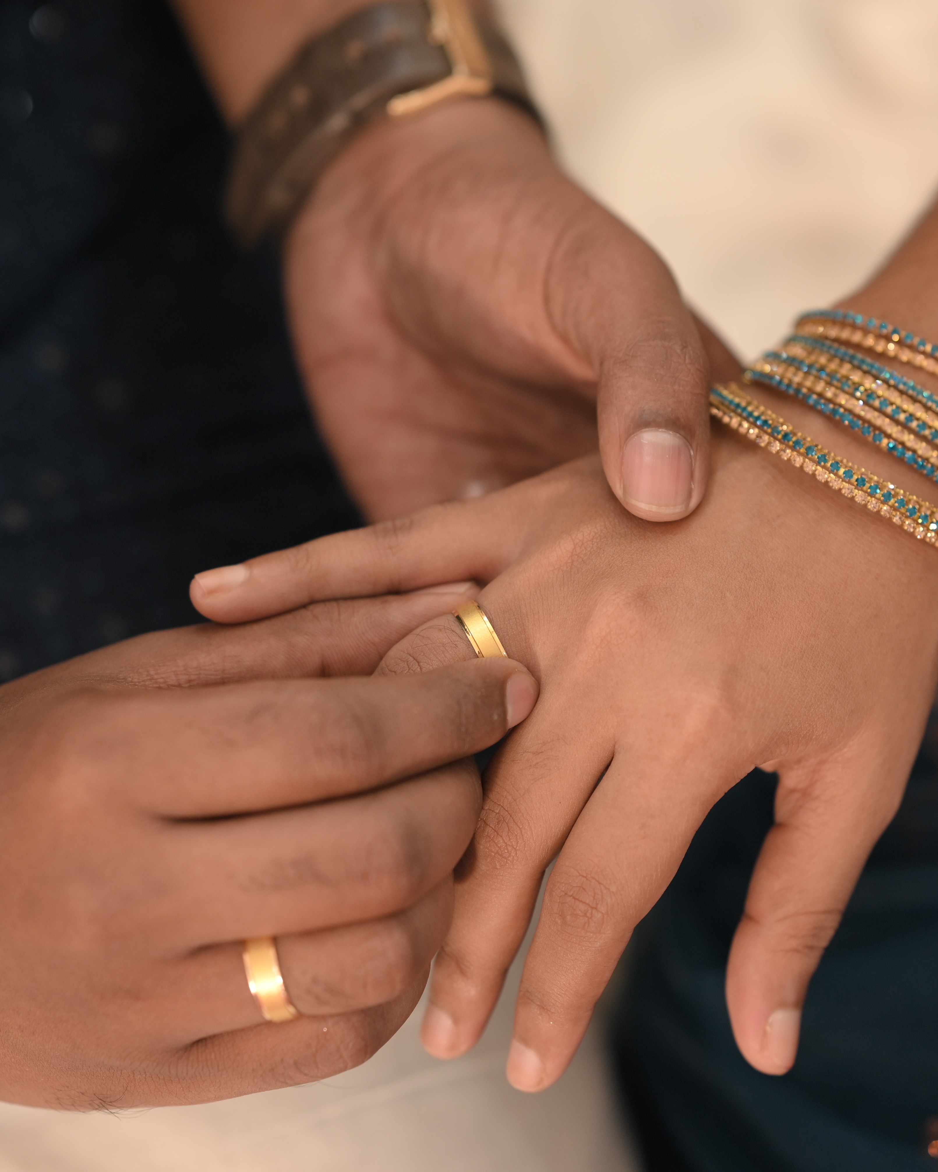 Engagement rings exchanged